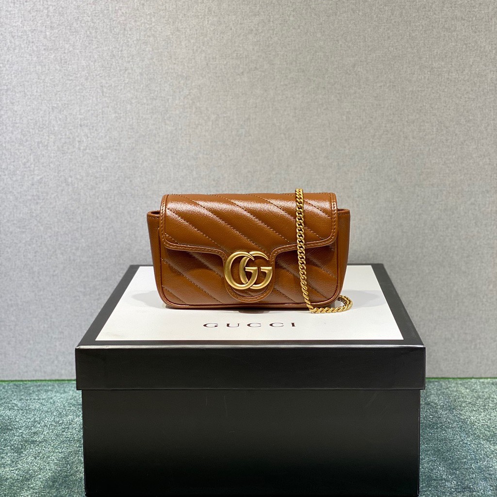 [อัตราการประสบการณ์ 99%] Premium Golden Brown Big Goods Real Shot GG Marmont Golden Brown