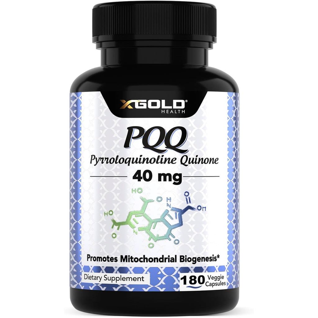 X Gold Health PQQ 40mg อาหารเสริม – Mitochondral Energy Booster & Cellular Energy Support – Pyrroloq