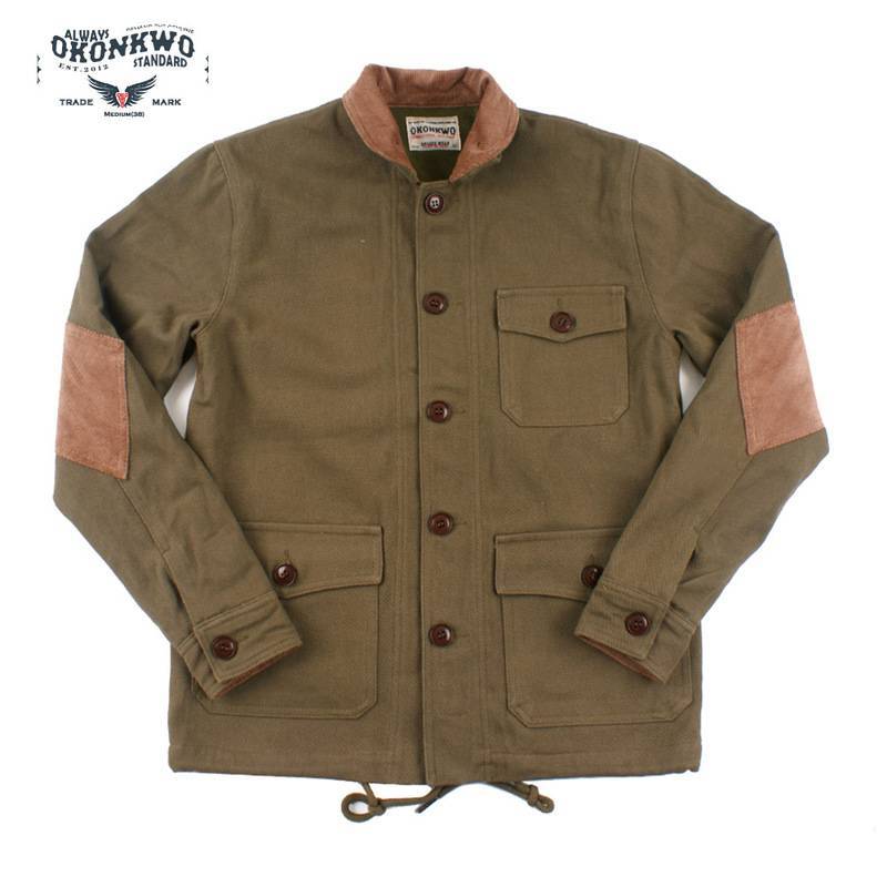 OKONKWO Mens Amekaji Vintage OG‐107 Military-style Workwear Shorts, Five-inch Casual Utility Cropped