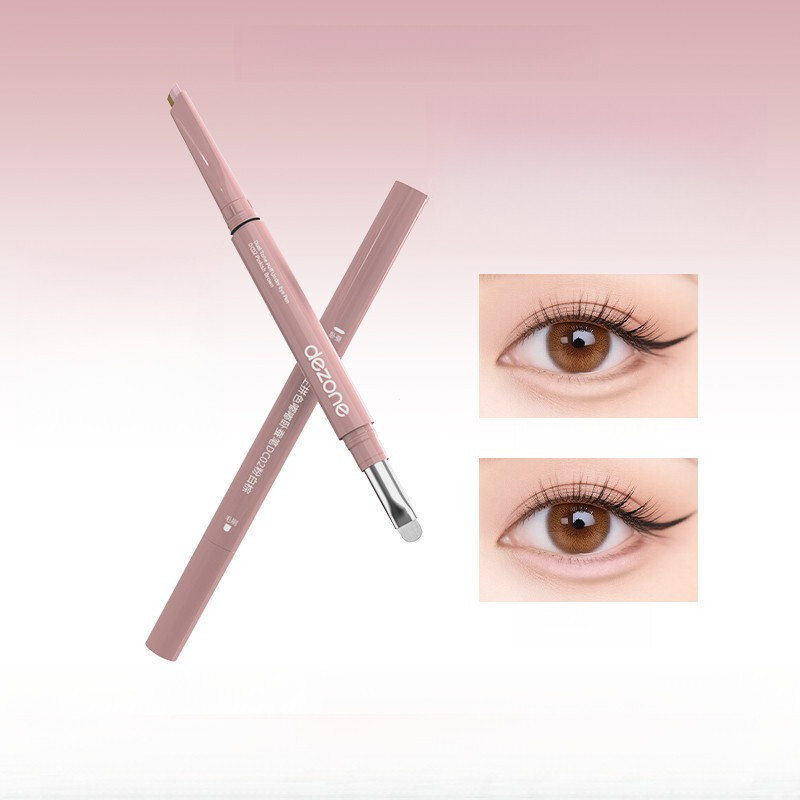 热卖DEZONE อายไลเนอร์ Double Heads Rinning Lower Eyelids Enlarging Eyes กันน้ําการออกแบบสามมิติสร้างคว