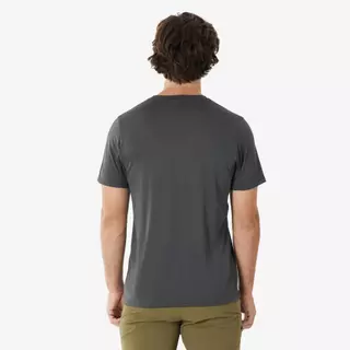 Decathlon Men'S Hiking Synthetic Short-Sleeved T-Shirt Mh100 เสื้อเดินป่าผู้ชาย รุ่น Mh100 - Grey