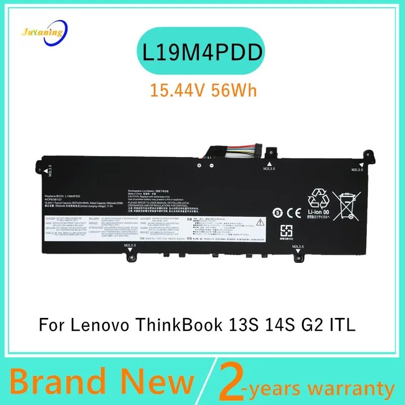 L19M4PDD L19D4PDD L19C4PD แบตเตอรี่แล็ปท็อปสําหรับ Lenovo ThinkBook 13s 14S G2 ITL 5B10Z37621 SB10Z3