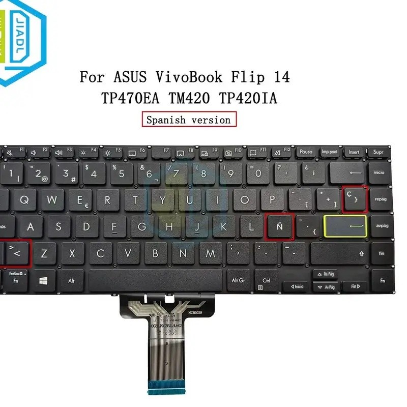TP420 SP แป้นพิมพ์แล็ปท็อปสําหรับ ASUS VivoBook TM420 TP420UA TP420IA TM420IA แป้นพิมพ์ทดแทน HQ21013