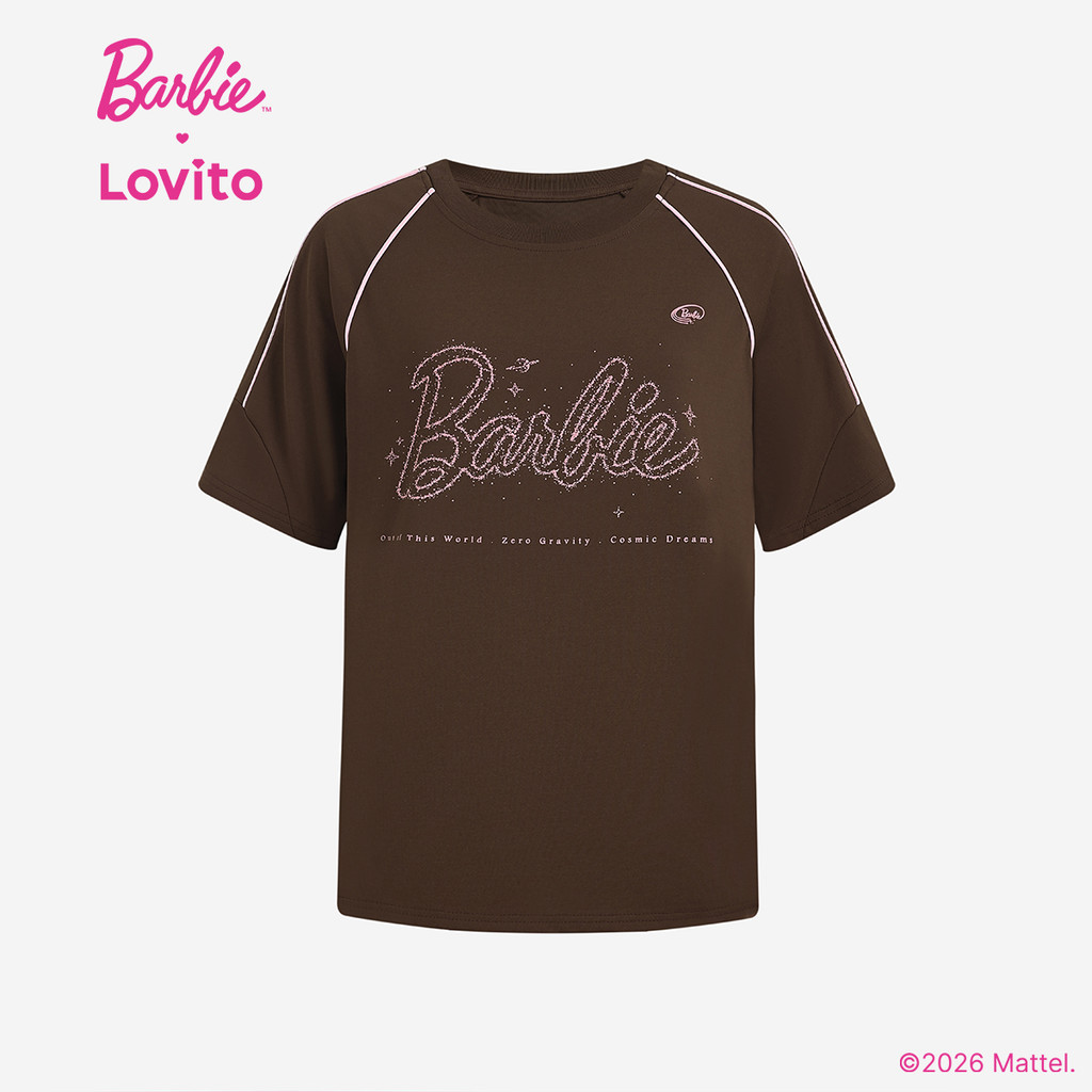 تيشيرت كاجوال بني Barbie × Lovito لوفيتو — صورة 6