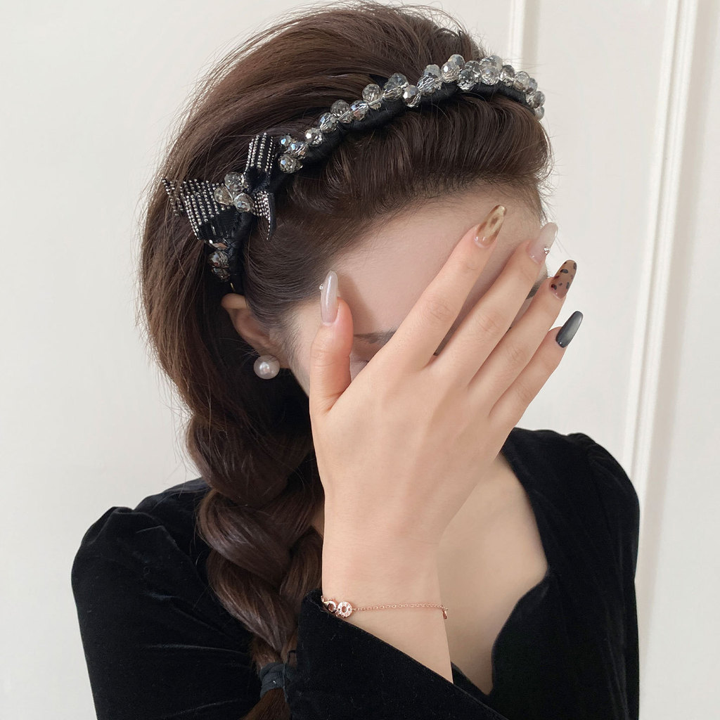 FFX FFX Star Dailu Design Feeling Side Bow Tooth Comb Headband High Skull Top Press Hair Headdress