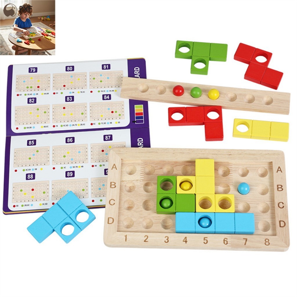 Kids 3D Tetris Puzzle Blocks Logic Thinking Educational Table Game