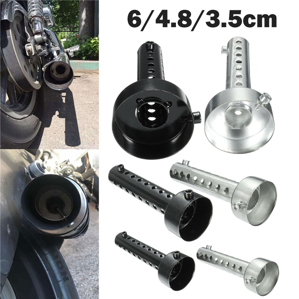 ท่อเก็บเสียงปลายท่อไอเสียมอเตอร์ไซค์ แบบถอดได้ 35/48/60mm เหล็กทนความร้อน ลดเสียง ติดตั้งง่าย