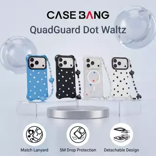 CASEBANG QuadGuard Dot Waltz Series เคสแม่เหล็ก ImagiSnap เข้ากันได้กับ iPhone 17 Pro Max/17 Pro/17/16 Pro Max/16 Pro & Samsung S25U/S26U, เปลี่ยนกลับ, Military Drop Protect