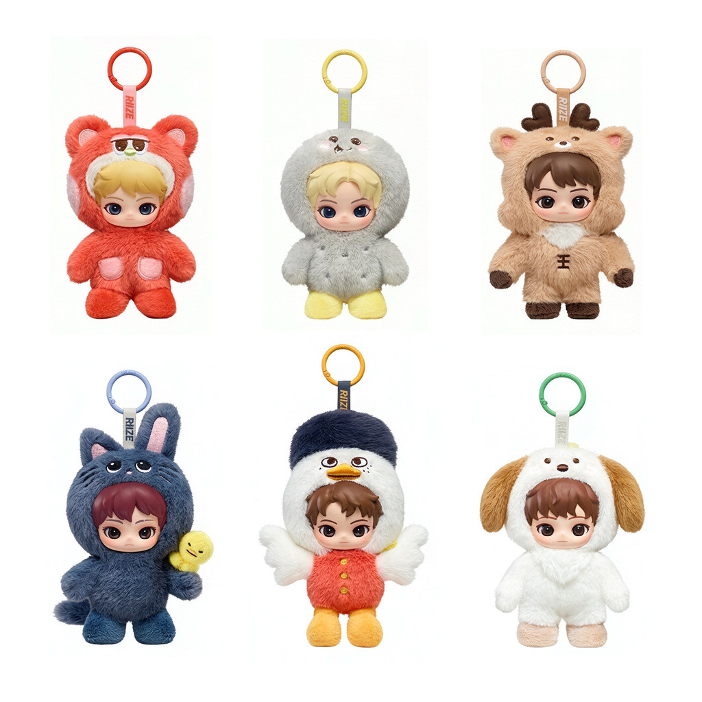 POPMART RIZE ตุ๊กตาเพื่อนน่ารัก Series ตุ๊กตาตุ๊กตาจี้อินเทรนด์เล่นรูป Mystery กล่องของขวัญ