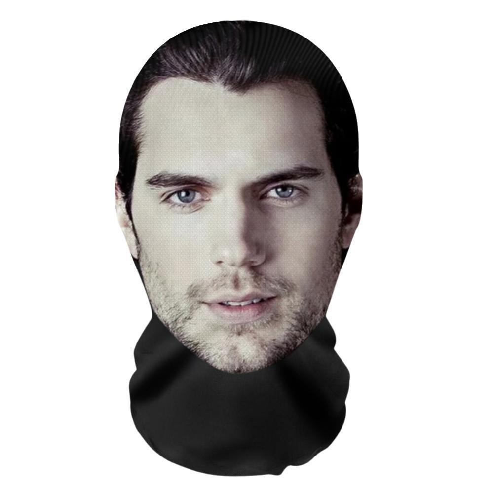 Henry Cavill กลางแจ้งเล่นตามบทบาท Facial Mask 3d Balaclava หมวกตลกหมวกหัวผ้าพันคอ Face L9r2