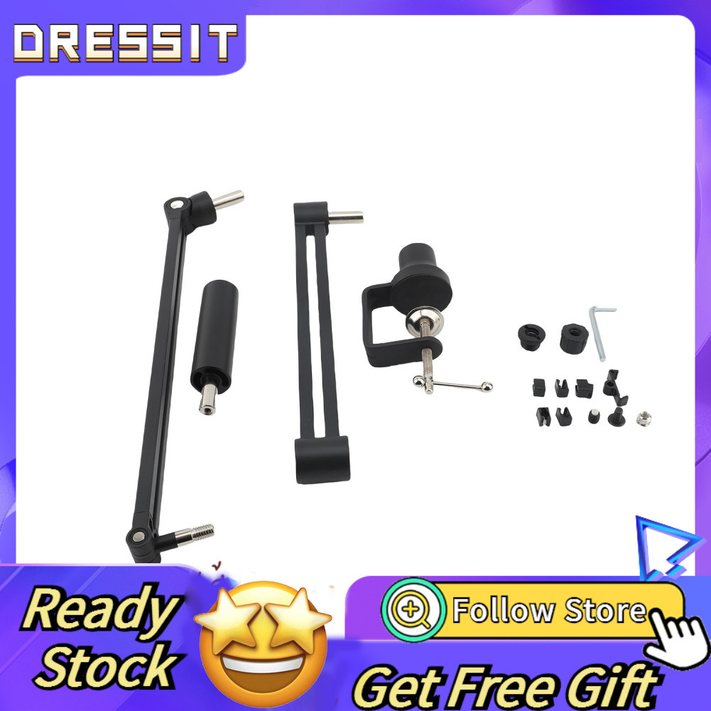 Dressit-th Boom Arm Desk Mount ไมโครโฟนไมโครโฟนพร้อมการจัดการสายเคเบิลและการหมุน 360 องศา Heavy Duty