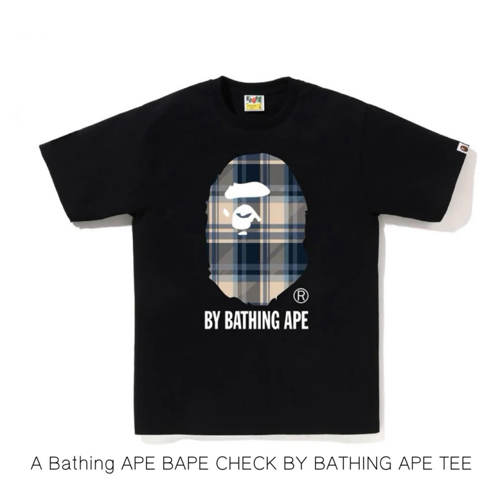 [พร้อมส่ง] เสื้อยืด A Bathing Ape Bape ลาย BAPE CHECK BY BATHING APE TEE ของแท้ 💯% จากญี่ปุ่น