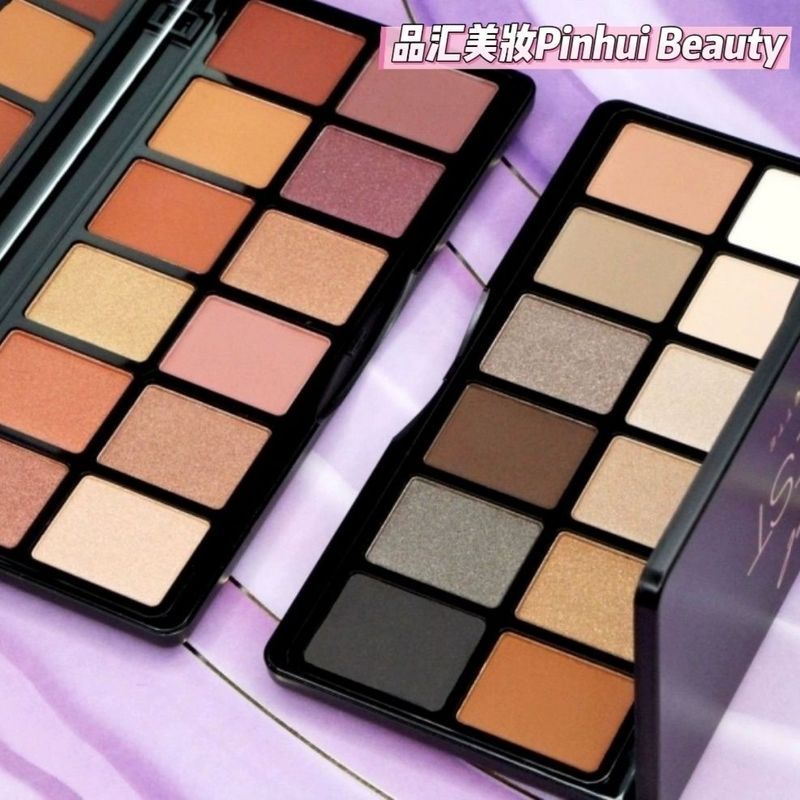 อเมริกัน LA LA GIRL LA GIRL LA GIRL 12 สีอายแชโดว์ Palette สีเทาสีน้ําตาลกันน้ํา Non-Take-Off Smoky 