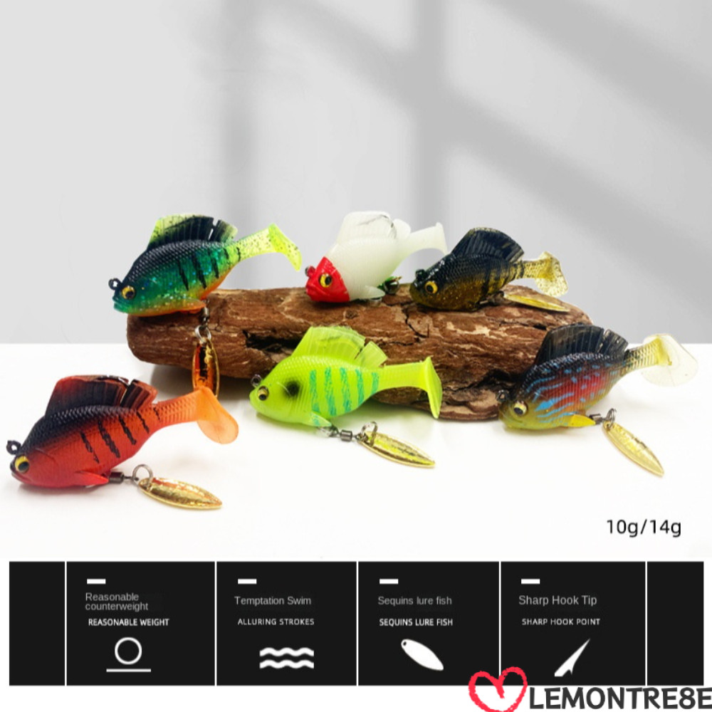 LEMONTREE เหยื่อเบสนุ่มพร้อมตะขอตะกั่ว, Dark Sleeper Jig SwimBait, เหยื่อว่ายน้ําเทียมเบส