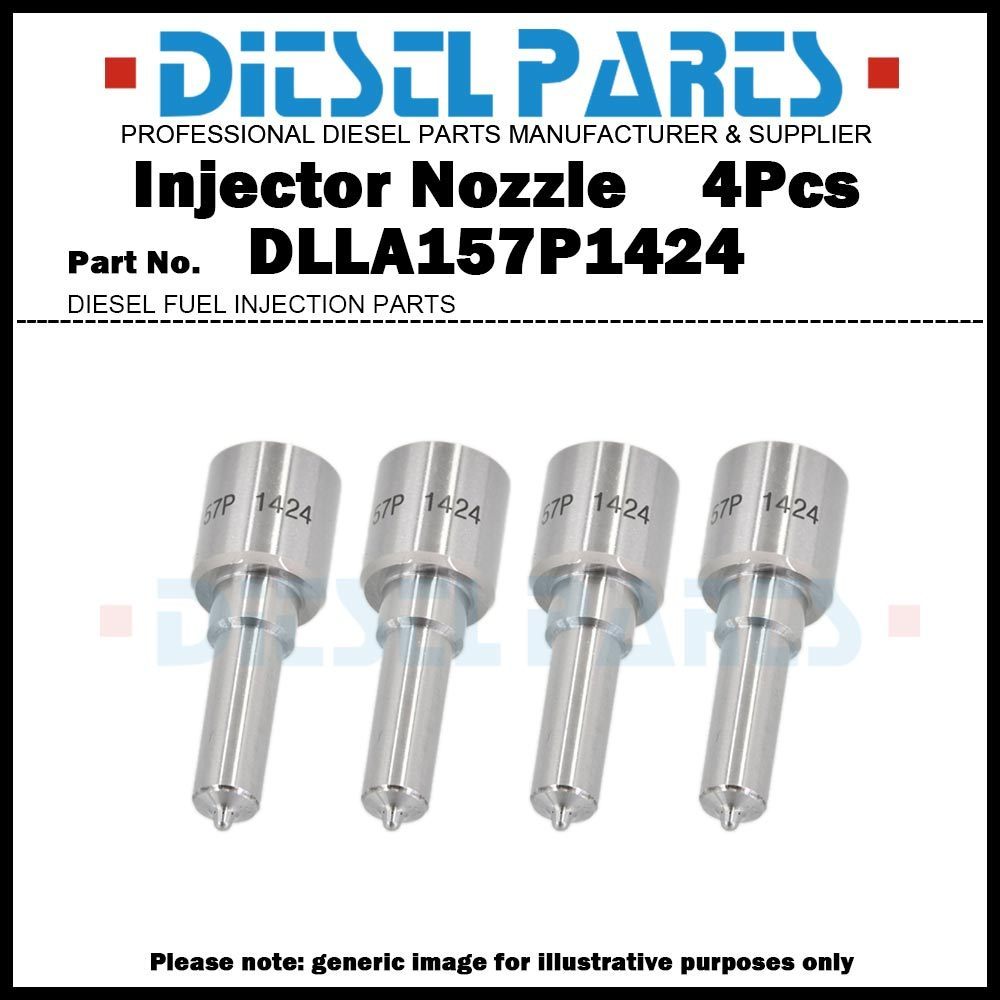 4 ชิ้นดีเซลหัวฉีดน้ํามันเชื้อเพลิงหัวฉีดเคล็ดลับ DLLA157P1424 สําหรับ Mitsubishi Fuso Canter 4.9L 4M