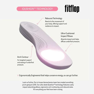 FITFLOP IQUSHION GLITTER ERGONOMIC รองเท้าแตะผู้หญิง รุ่น IE9-E19 สี RED