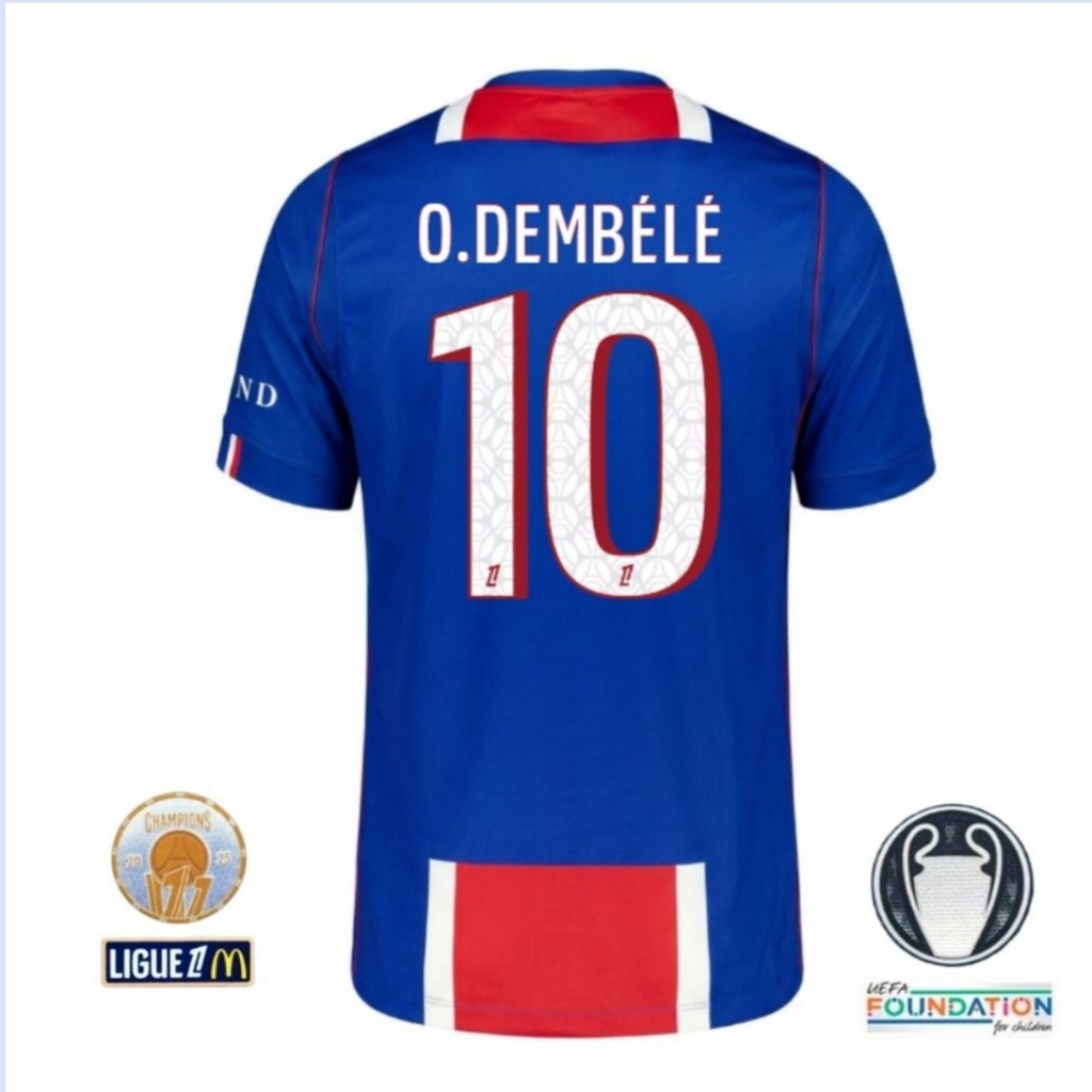 ผู้เล่นออก PSG 2026/27 Mens PSGtesm Home Short Sleeves Football Jersey T-Shirt