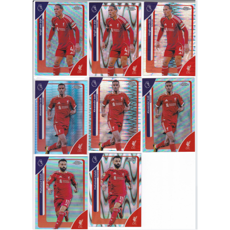 Star Kazarahe Van Dake Isak Isak Refrection Liverpool 2026topps Premier League chrome