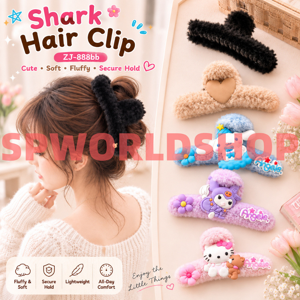 Elegant Plush กิ๊บติดผม Claw แฟชั่นสไตล์เกาหลี Big Hair Clamp เครื่องประดับผมผู้หญิง ZJ-888bb