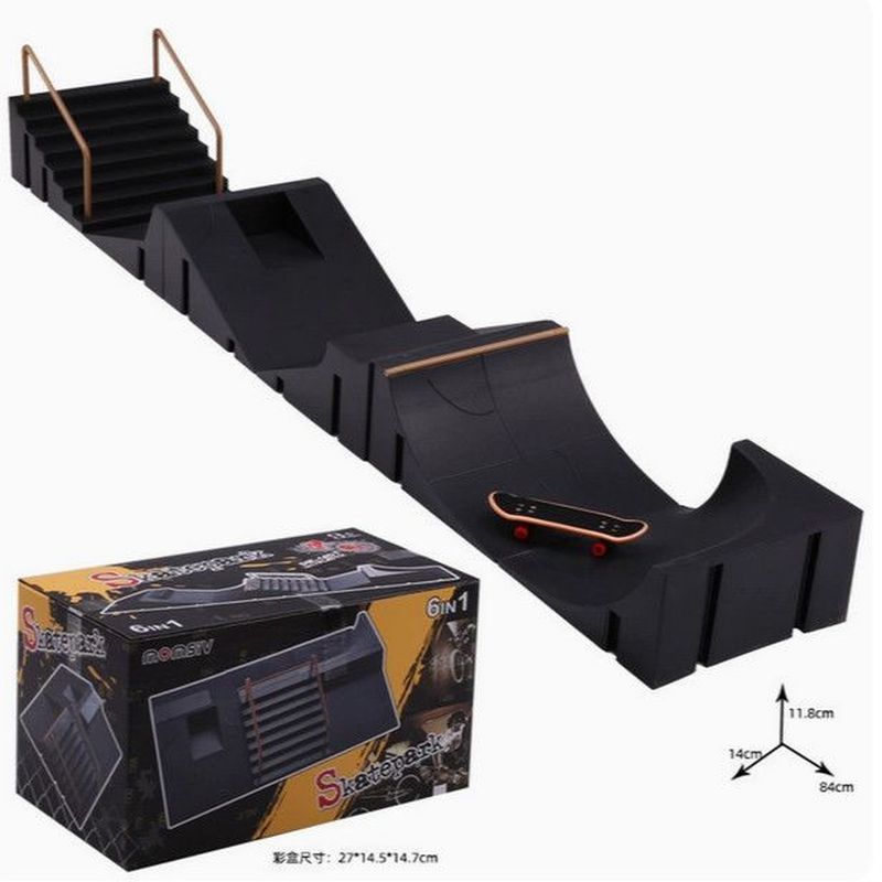 Finger Skateboard Training Venue Props Creative Small Toys Boys Home Leisure Games Challengeable Han