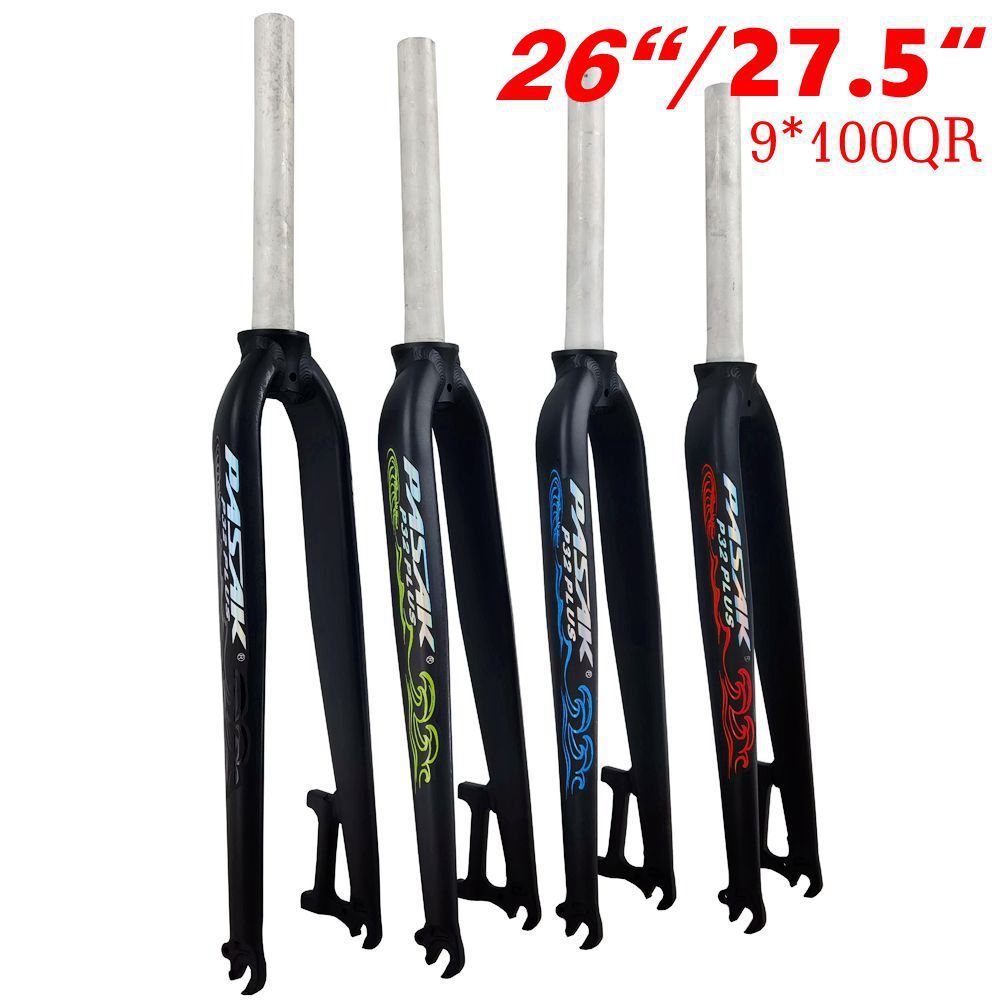PASAK MTB อลูมิเนียมอัลลอยด์แข็งด้านหน้าส้อมดิสก์เบรก 26 / 27.5 นิ้ว Quick Release Dropouts Mountain