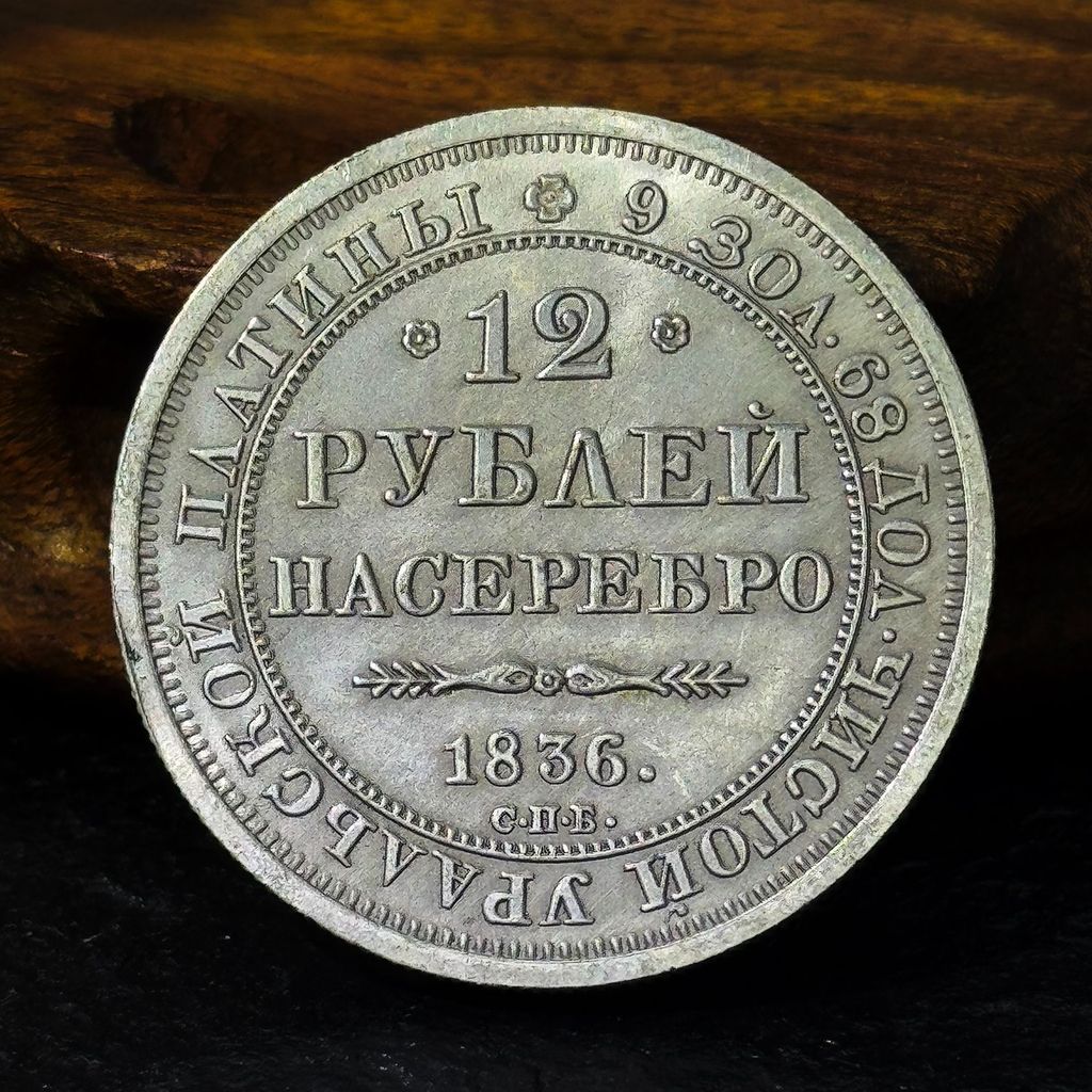รัสเซีย Nicholas I 12 Rubles Silver Dollar Commemorative Coin Collection รองรับ 8.21