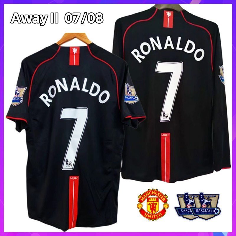Ronaldo Great TFCB Manchester United 2008-2007 Game Season away Retro Long Sleeve and Short Sleeve F