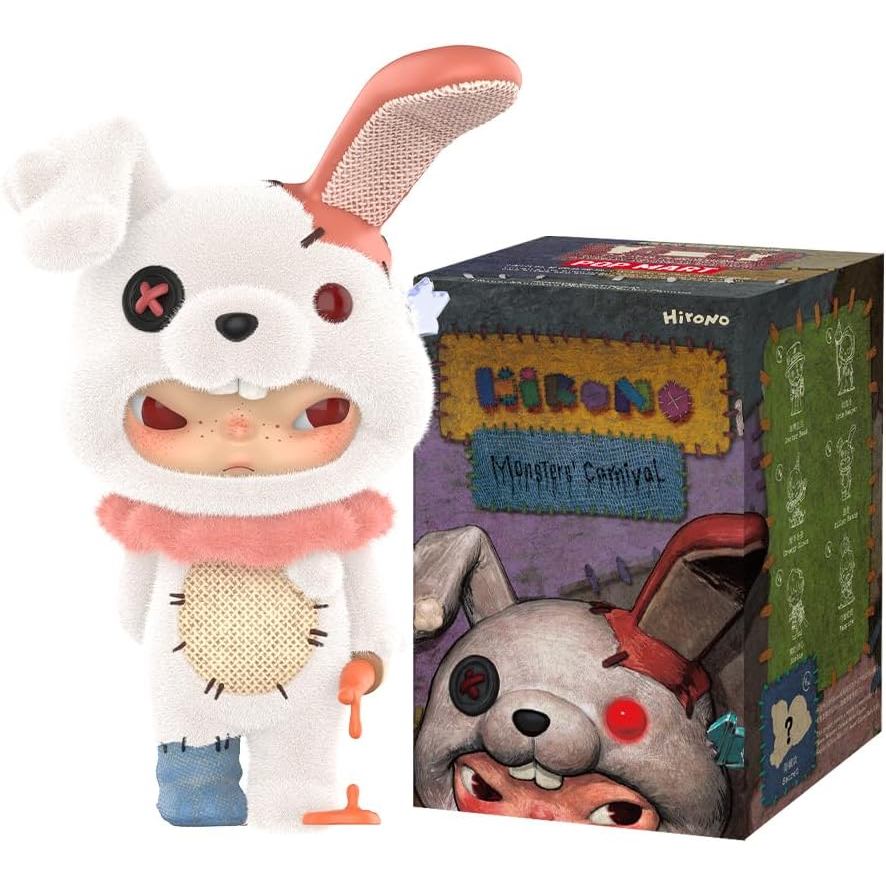 POP MART Hirono Monster Carnival ฟิกเกอร์ตุ๊กตา สุ่ม 6 ชิ้น ของเล่นน่ารัก