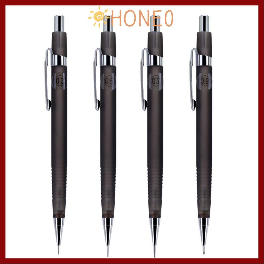 HONE ดินสออัตโนมัติ, 0.3/0.5/0.7/0.9 มม. Soft Grip ดินสอกด, ยางลบในตัว Propelling Pencil ของขวัญ