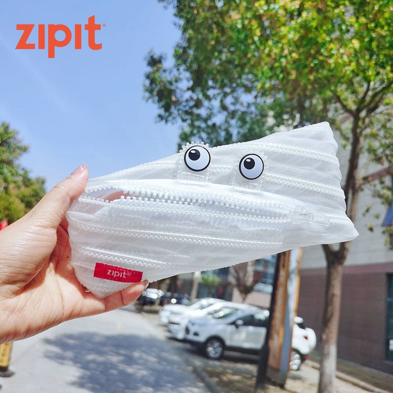 ZIPIT กระเป๋าใส่เหรียญตุ๊กตานักเรียนซิปมินิสร้างสรรค์กระเป๋าเหรียญ Turquoise Fur Ball Monster AirPod