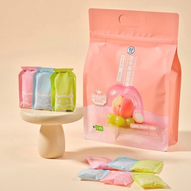 [คลังสินค้าพร้อม] New Date Box Ma 0 Calorie Konjac Jelly Lychee Green White Peach Mixed Flavour Uuu8