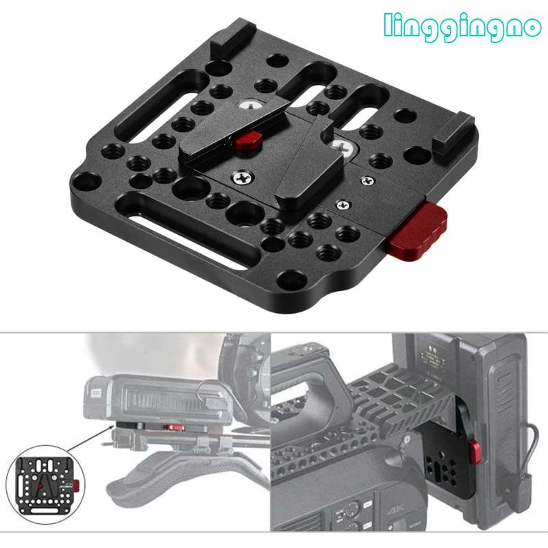 RR V Mount Plate V-Lock Mount Plate 32 สกรูอินเทอร์เฟซสําหรับ FS7Camera สิ่งที่แนบมา Universal Fit ส