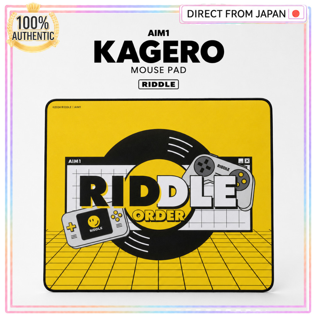 AIM1 × RIDDLE Kagero Mouse Pad 490×420mm Gaming Gaming Mouse Pad Control Balance Type
