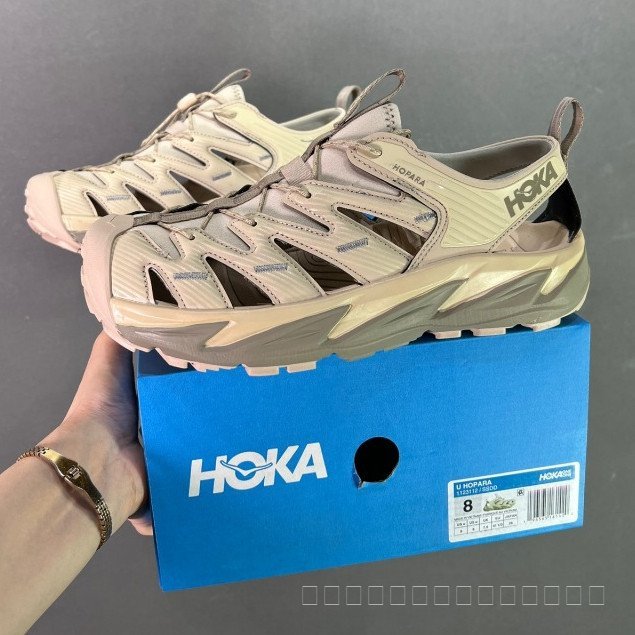 Hoka Hopara 1 รองเท้าแตะผู้ชายและผู้หญิง Hoka Hopara 2 รองเท้าวิ่ง 1123112-SSDD BEJR