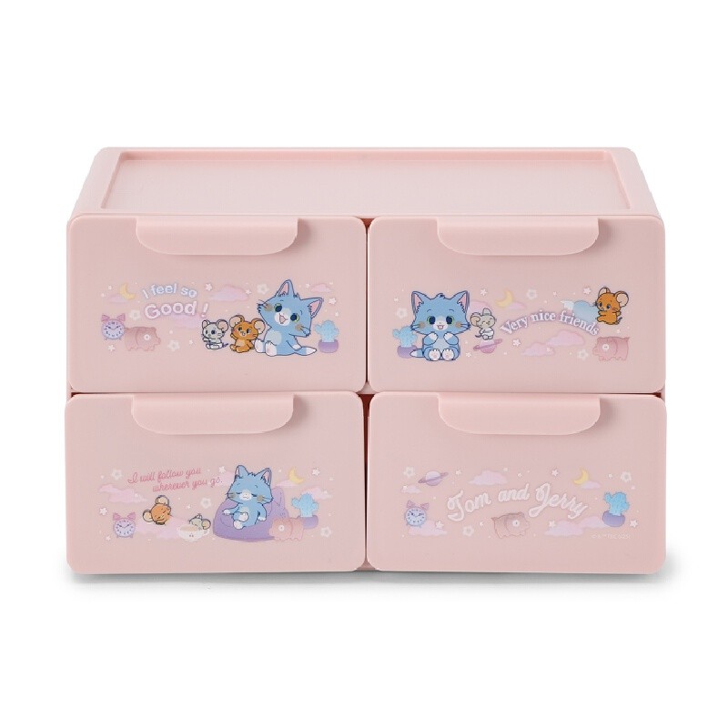 TOM AND JERRY GOKKO ลิ้นชัก 4 ช่อง สีชมพู