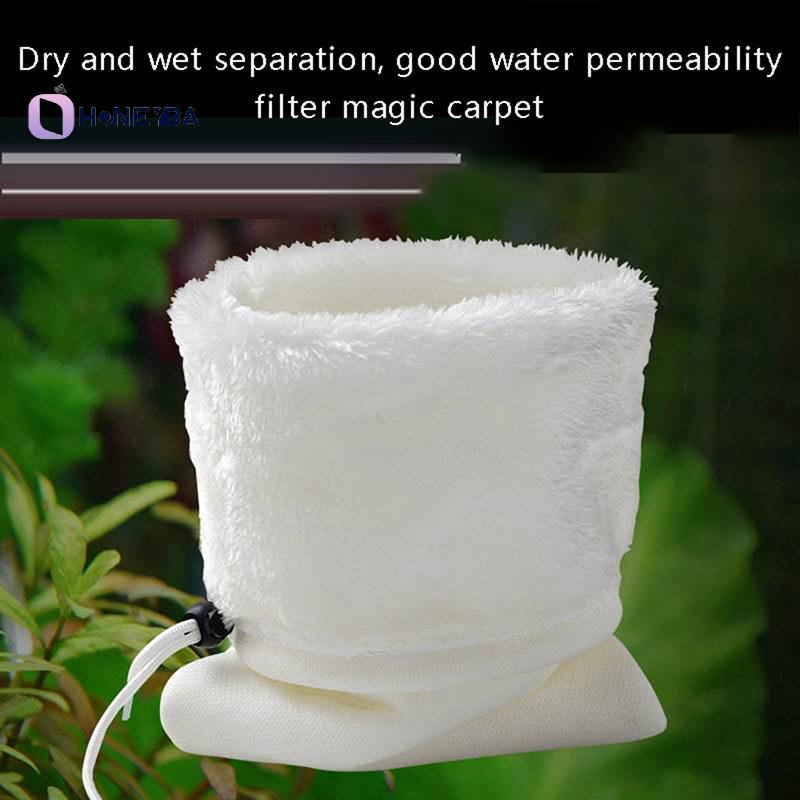 <Honeyby> ทนทาน Aquarium Filter Reuse Wash Filter Fish Tank Filter Cotton Magic Bag Biomical Biologi