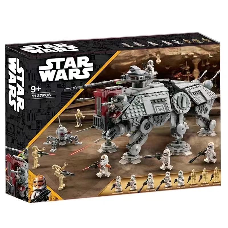 ใช้งานร่วมกับ Star Wars Building Blocks AT-TE Walker 75337 การศึกษา diy Building Block ของเล่นของขวั