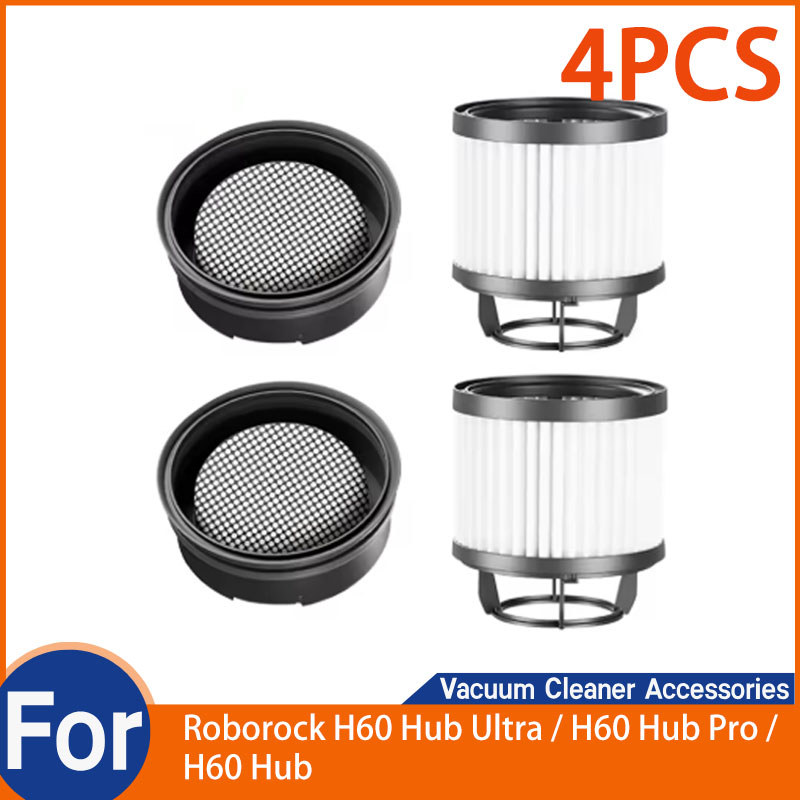 สําหรับ Roborock H60 Hub Ultra / H60 Hub Pro / H60 Hub เครื่องดูดฝุ่นอุปกรณ์เสริม (ชิ้นส่วนแพ็ค 4 ชิ