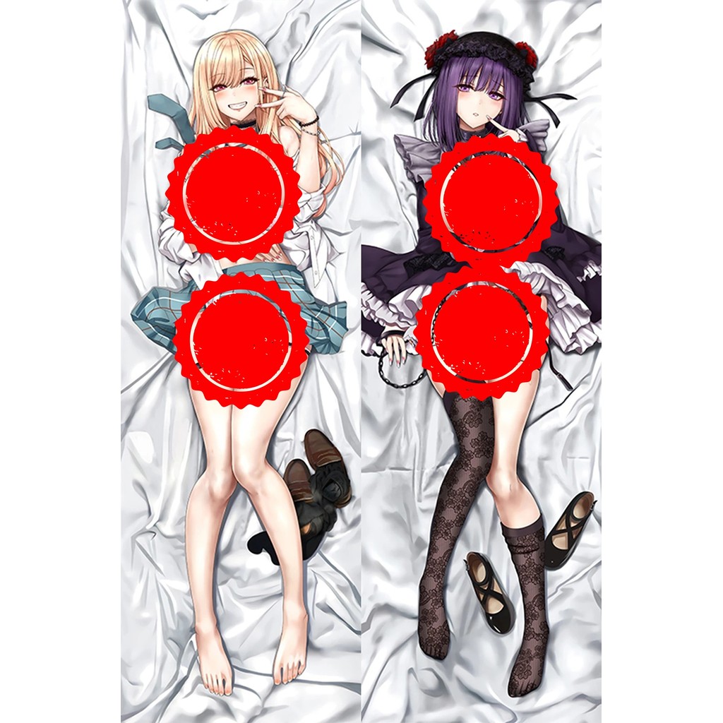 Marin และ Shizuku My Dress Up Darling อะนิเมะ Dakimakura กอดหมอน Body Case Props พิมพ์สองด้านผ้าปูที