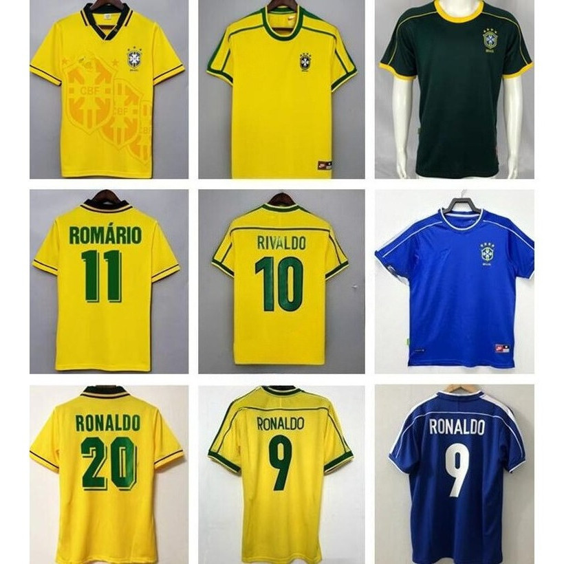 New Retro1998 2002 [Brazil] Football Home Away Retro Soccer Jersey เสื้อผู้รักษาประตู