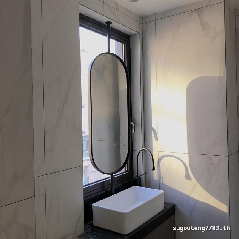 Creative Boom Long Oval Beauty Salon เพดานกระจกห้องน้ํา High-End Hotel Room B & B กระจกห้องน้ํา