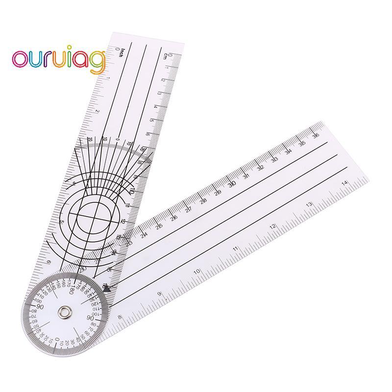 [OUR] 1PC Multi-Rurler Goniometer มุมทางการแพทย์ Spinal ไม้บรรทัด 360 องศาเครื่องมือวัด