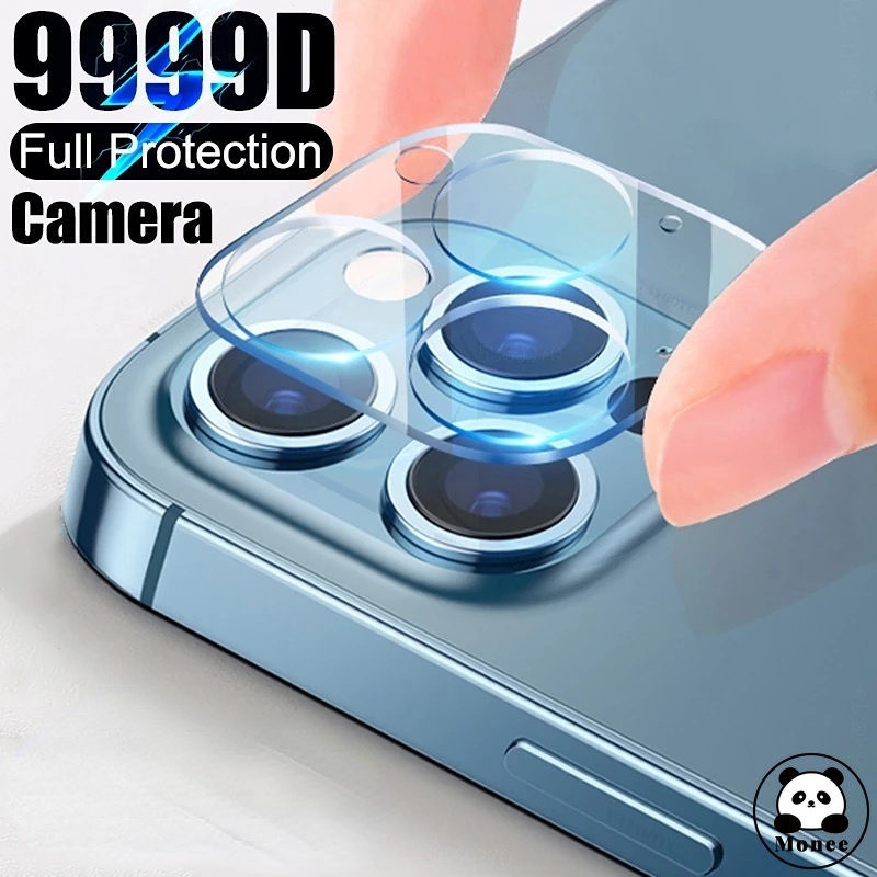 Monee 9999D Full Cover Clearกระจกนิรภัยกล้องเลนส์ProtectorสําหรับiPhone 14 11 12 13 Pro Max mini XS 