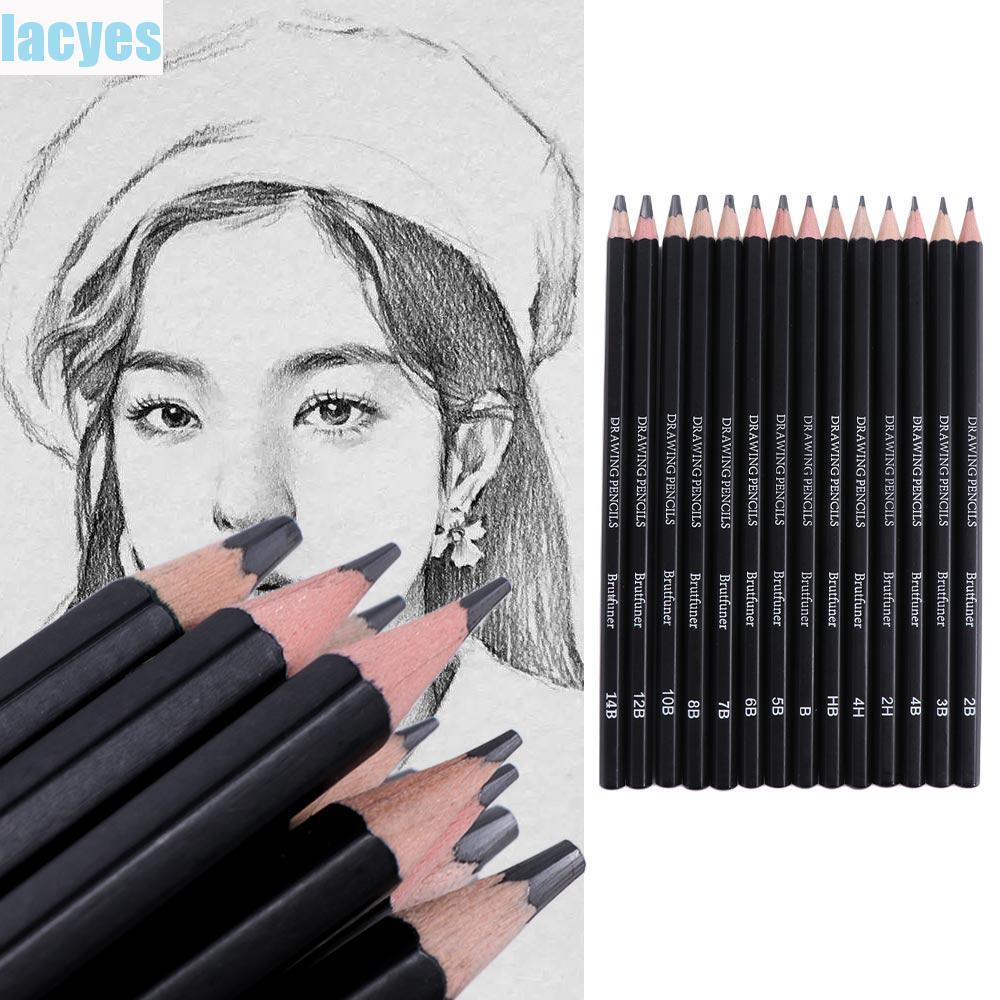 LACYES Sketch Pencil Set, Smooth Writing HB 2H 4H B 2B 3B Graphite Pencil, Journal รายละเอียด Highli