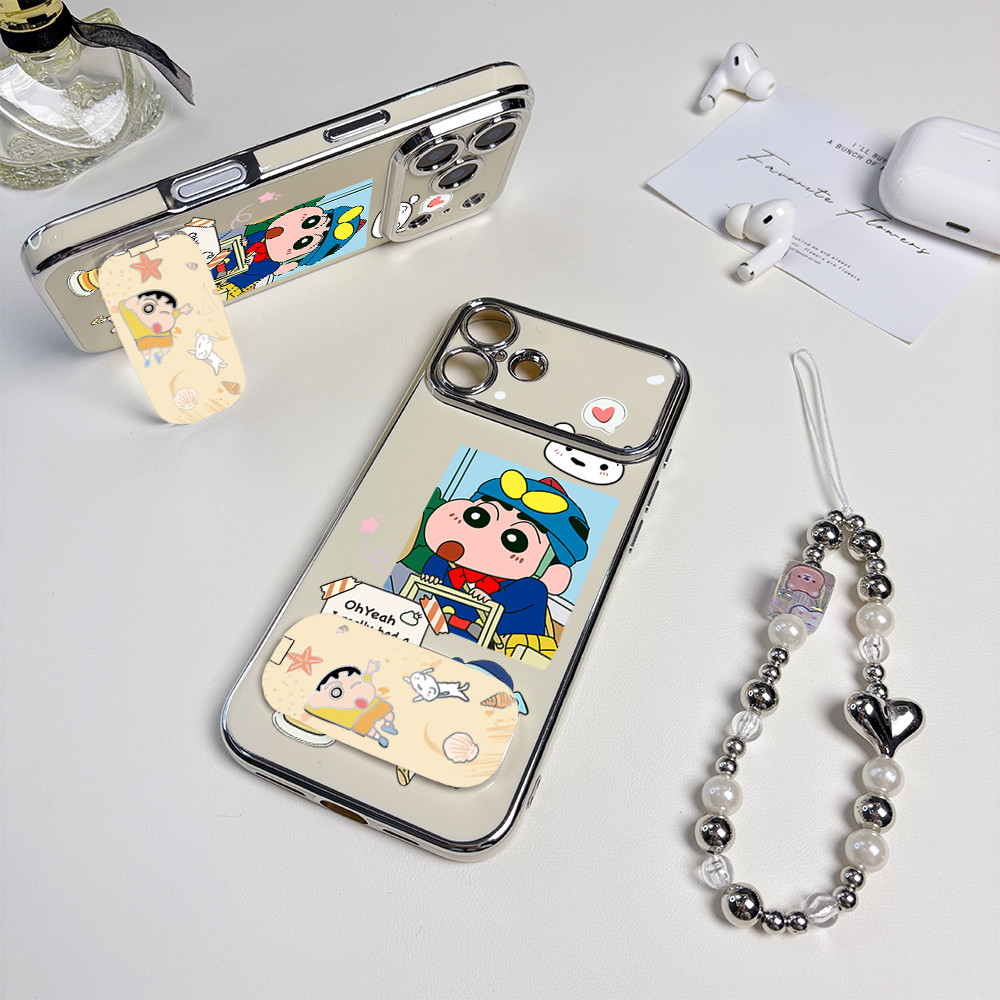 เคส iPhone Shin Crayon ทนทานและสวยงามสําหรับ XR,XSMax,IP16,IP15,IP14,IP17,IP13,IP12,XS,IP11