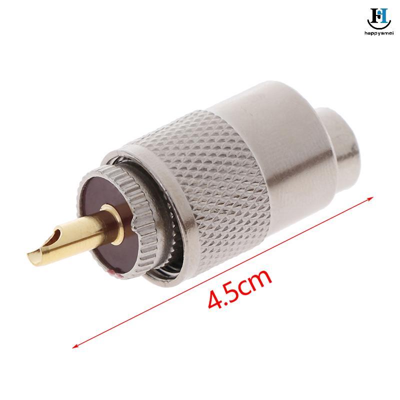 [GA] 1PCS UHF PL259 ปลั๊กชายอะแดปเตอร์ขั้วต่อบัดกรีตรงสําหรับ RG8U RG58-3 [TH]