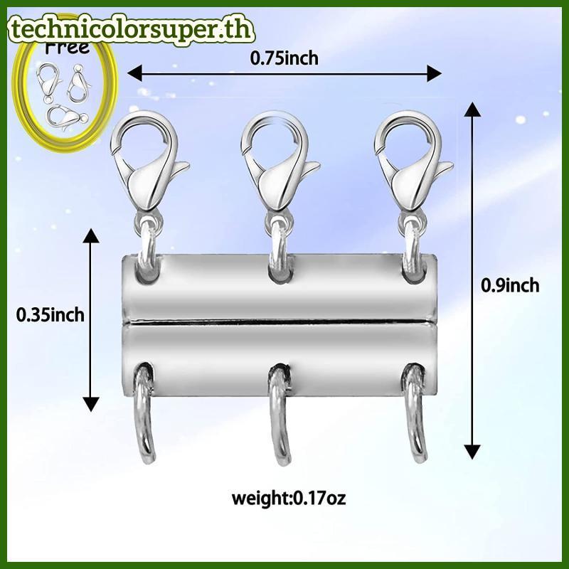 Technicolorsuper 1 ชิ้น Multi-layer สร้อยคอ Clasp สร้อยคอแม่เหล็กแยกสําหรับ Layered Multi-strand เคร