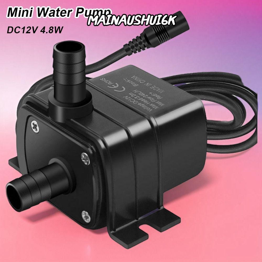 MAINAUSHUI6K 1 ชิ้นปั๊มน้ํา,มอเตอร์ไร้แปรงกรองน้ํามินิปั๊ม,ทนทาน DC12V 4.8W 240L/H Flow Rate กันน้ํา