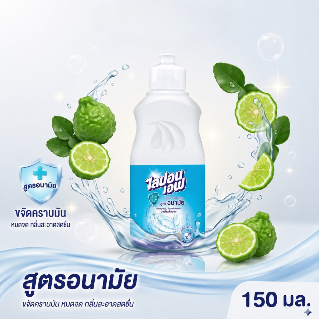 ร้านค้าบริษัท น้ำยาล้างจานไลปอนเอฟ สูตรอนามัย โปร 9 บาท สินค้ามีจำกัด ( 150ml )