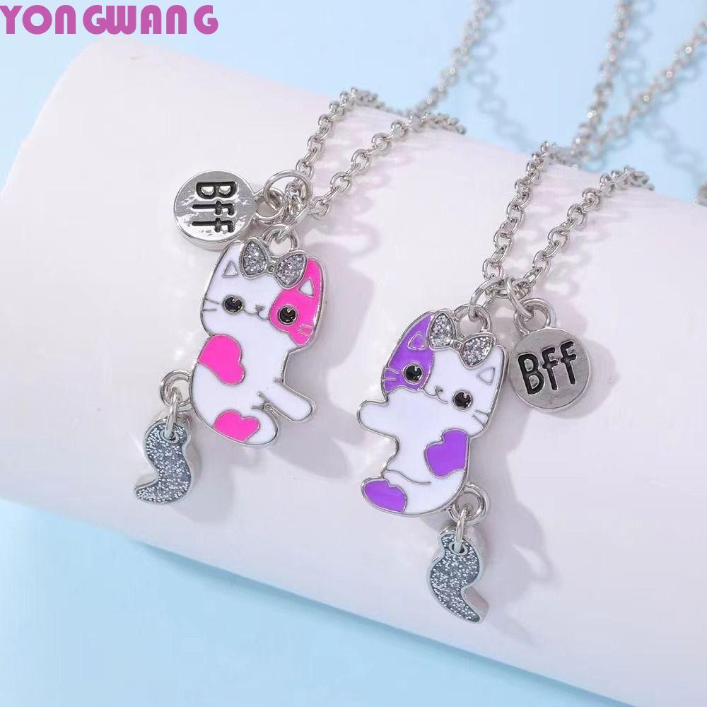 YONGWANG66HR Best Friend สร้อยคอแม่เหล็ก,การ์ตูนสัตว์การ์ตูนสร้อยคอจี้,การ์ตูนเครื่องประดับ Electrop